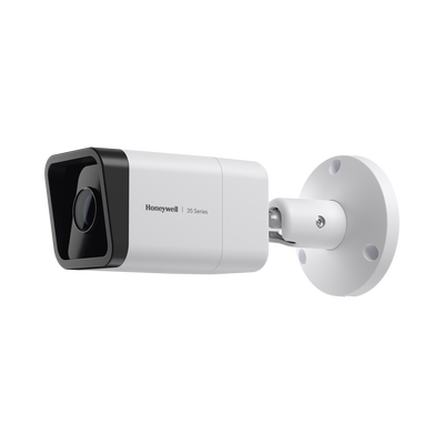 Bala IP 5 Megapixel / Lente Mot. 2.7 a 13.5 mm / 60 mts IR /  Ultra Baja Iluminación / IP67 / H.265 / IA (Filtro de Humanos y Vehiculos) / Merodeo / Conteo de Personas / PoE / Audio y Alarmas I/O / ONVIF / NDAA / Serie 35 / Honeywell Security | HC35WB5R2