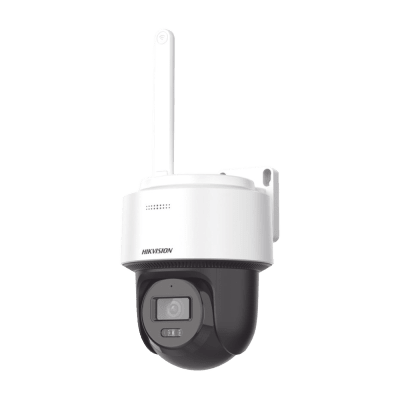 [FlexVu]  Domo PT IP 4 Megapixel / Lente 4 mm  / Dual Light (30 mts IR + 30 mts Luz Blanca) / ACUSENSE / Autoseguimiento en Humanos / IP66 / Micrófono y Bocina Integrado (Audio de Dos Vías) / Micro SD / Incluye Montaje de Pared o Techo | DS-2DE2C400MWG-4G