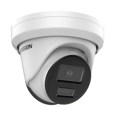 Turret IP 4 Megapixel / Lente 2.8 mm / 40 mts IR / Exterior IP67 / DARKFIGHTER / Audio y Alarma I/O / PoE / ONVIF / Micro SD / 4 Analíticos: AcuSense, Deteccion Facial, Conteo de Personas por Cruce y Zona | DS-2CD3346G2-ISU(H)