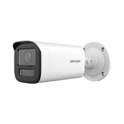 Bala IP 4 Megapíxel / Lente Motorizado 2.7 a 13.5 mm / Dual Light (50 mts IR + 50 mts Luz Blanca)   / Exterior IP67 / WDR 120 dB / PoE  / Micro SD | DS-2CD3641G2-LIZS