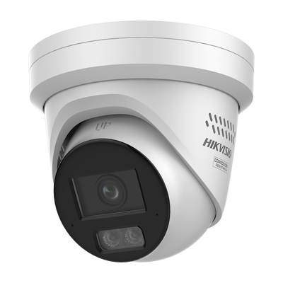 [Dual Light + ColorVu 3.0 + HikAI] Turret IP 8 Megapixel / Lente 2.8 mm / 30 mts IR + Luz Blanca / 2 Microfonos Integrados / Exterior IP67 / Estrobo Azul y Rojo / WDR 130 dB / ACUSENSE 3.0 / Metal / NEMA 4X / ACUSEARCH | DS-2CD2387G3-LIS2UY/SRB