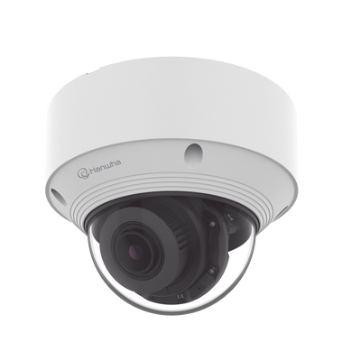 Cámara IP Tipo domo Antivandálica 8 Megapíxel / Lente Varifocal 3.2 - 10mm / IR 30M / WDR 120db / IP66 / H.265 & WiseStream / Inteligencia Artificial Deteccion de Personas y vehiculos | QNV-C9083R