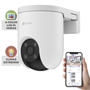 Cámara PT para Exteriores / 4K (8 Megapixel) / Visión Nocturna a Color / Audio Bidireccional / Vista Panorámica 360° / Detección de Forma Humana / Auto Seguimiento de Zoom / IP65 | CS-H8C/8MP