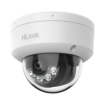 [Dual Light] Domo IP de 2 Megapixel (1080p) / Lente 2.8 mm / 20 mts IR + 15 mts Luz Blanca / Micrófono Integrado / ACUSENSE Lite / Uso en interior / PoE / dWDR / H.265+ / ONVIF | IPC-D120HA-LUC