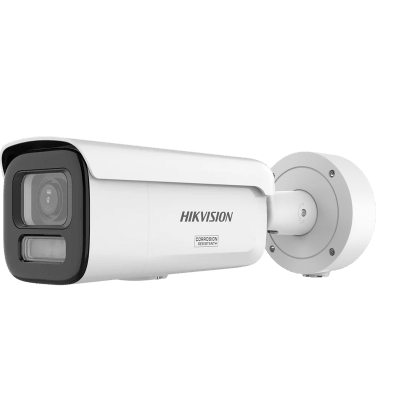 [Dual Light + ColorVu 3.0 + HikAI] Bala IP 4 Megapixel / Lente Mot. 2.8 a 12 mm / 60 mts IR + Luz Blanca / Exterior IP67 / WDR 130 dB / ACUSENSE 3.0 / Microfono Integrado / Metal / NEMA 4X / ACUSEARCH | DS-2CD2647G3-LIZSY