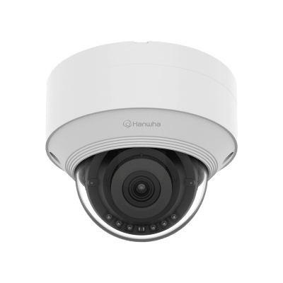 Cámara IP Tipo domo Antivandálica 5 Megapíxel / Lente fijo 3mm / IR 25M / WDR 120db / IP66 / H.265 & WiseStream / Inteligencia Artificial Deteccion de Personas y vehiculos | QNV-C8013R