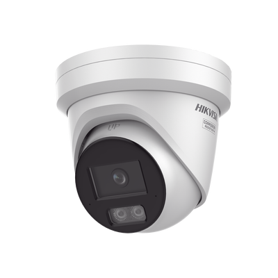 [Dual Light + ColorVu 3.0 + HikAI] Turret IP 4 Megapixel / Lente 2.8 mm / 30 mts IR + Luz Blanca / 2 Microfonos Integrados / Exterior IP67 / WDR 130 dB / ACUSENSE 3.0 / Metal / NEMA 4X / ACUSEARCH | DS-2CD2347G3-LI2UY