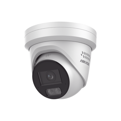 [ PROTECCIÓN ACTIVA ] Turret IP 4 Megapixel / Lente 2.8 mm / 40 mts IR / Exterior IP67 / Micrófono y Bocina Integrado (Audio de Dos Vías) / DARKFIGHTER / PoE / Luz Estroboscopica / ONVIF / Micro SD / 4 Analíticos | DS-2CD3347G3-LISUY/SL