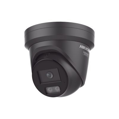 [Dual Light + ColorVu 3.0 + HikAI] Turret IP 4 Megapixel / Lente 2.8 mm / 30 mts IR + Luz Blanca / 2 Microfonos Integrados / Exterior IP67 / WDR 130 dB / ACUSENSE 3.0 / Metal / NEMA 4X / ACUSEARCH | DS-2CD2347G3-LI2UY(BLACK)