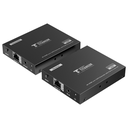 Kit Extensor HDMI para distancias de 70 metros / Resolución 4K x 2K@ 60 Hz/ Cat 6, 6a y 7 / IPCOLOR / CERO LATENCIA / SIN COMPRIMIR / Salida Loop / Control IR  / Salida de audio de 3.5mm / PoC | TT-672PRO
