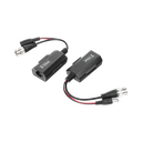 Kit de transceptores activos con conector para alimentación (12V/24Vcc/AC) TurboHD para aplicaciones de video por UTP Cat5e/6 en HD. Distancia de hasta 150 m en 4K | TT-101-PV-TURBO