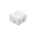 Caja Estanca de PVC Para Derivación y Conexión, 6 Entradas, Tapa Atornillada,100x100x50 mm (Área Interna), Uso Exterior IP55, Material que no Propaga el Fuego y Libre de Hálogenos | GW-44-004