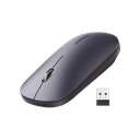 Mouse inalámbrico 2.4 GHz | Ultra Delgado y Silencioso | DPI 1000/1600/2000/4000 (Ajustable)  | Alcance 10m | Scroll de Aluminio | Adaptable a diferentes superficies | Diseño suave al tacto | Contiene Receptor USB | Color Negro. | 90372