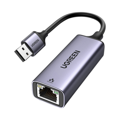 Adaptador de Red USB-A 3.0 a RJ45 /Admite 10/100/1000 Mbps / Caja de Aluminio / Longitud del cable 10 cm | 50922