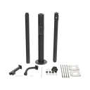 Poste Seccionado de 3 Metros / Especializado para la Instalación de Videovigilancia / Incluye Base de Cimentación y Brazo para Cámara PTZ / Color Negro | XGA-POLE-3M