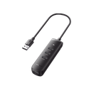 HUB USB-A 3.0 4 en 1 | 4 Puertos USB-A 3.0 (5Gbps) | Cable de 25 cm | Indicador Led | Ideal para Transferencia de Datos | Entrada USB-C para alimentar equipos de mayor consumo como discos duros | Color Negro. | 10915