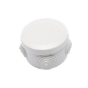 Caja Derivación-Conexión de Plástico Circular con 4 Glándulas de Goma (70 diámetro X 48 alto mm). Para Instalaciones Comerciales,  Residenciales e Industriales. Cerrado a Presión. | PST-C70-ER