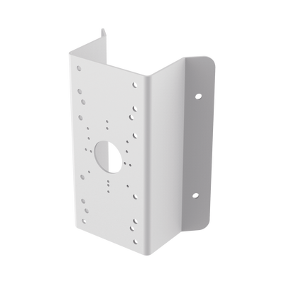 Montaje de Esquina para PTZ TURBOHD o IP / Uso en Exterior / Material de Acero de Carbono / Color Blanco | DS-1276ZJ