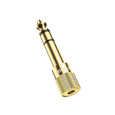 Adaptador (Convertidor) de Audio 3.5mm Hembra a 6.5mm Macho / Plug & Play / Superficie de Rosca Antideslizante / Calidad de sonido sin pérdidas | 20503