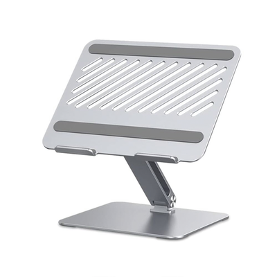Soporte de Aluminio para Laptop | Ajustable 180° | Soporta Laptops de 10 a 17.3''| Capacidad de Carga 5Kg | Excelente Estabilidad | Diseño Para Alta Disipación de Calor | Altura y Angulo Ajustable | Plegable y Portátil. | 40291