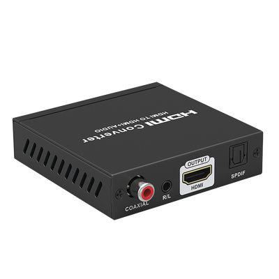 Extractor de Audio de HDMI a HDMI + Audio / Salida de Audio Digital o Análoga / SPDIF / Toslink / Auxiliar 3.5mm (Estéreo) / Salida HDMI solo video / Soporta ARC / HDR / HDCP / Separa el Audio del Contenido HDMI . | TT3061