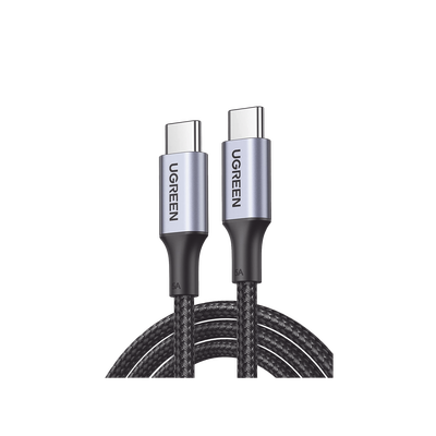 Cable USB-C a USB-C | 3 Metros | Carga Rápida de hasta 100W | Transferencia de datos 480 Mbps | PD3.0 | QC4.0/3.0/2.0 | FPC | AFC | Protección Integrada| Caja de Aluminio | Nylon Trenzado | Amplia Compatibilidad | Color Negro. | 90120