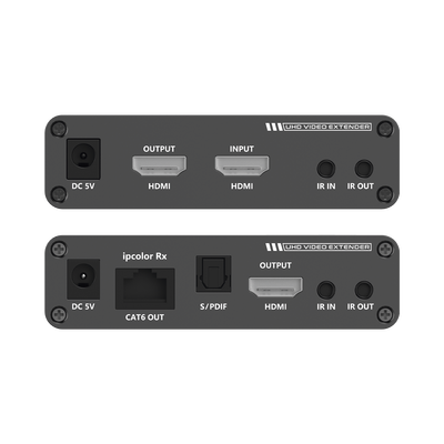 Kit Extensor HDMI hasta 700 metros con Conexión en Cascada / 4K @ 60 Hz/ 70 metros PTP con Cat 6, 6a y 7 / IPCOLOR / CERO LATENCIA / SIN COMPRIMIR / Salida Loop / IR bidireccional / Puerto S/PDIF / Soporta ARC / Soporta 10 TT-676-Rx. | TT-676