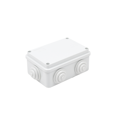 Caja Estanca de PVC Para Derivación y Conexión, 6 Entradas, Tapa Atornillada, 120x80x50 mm (Área interna), Uso Exterior IP55, Material que no Propaga el Fuego y Libre de Hálogenos | GW-44-005