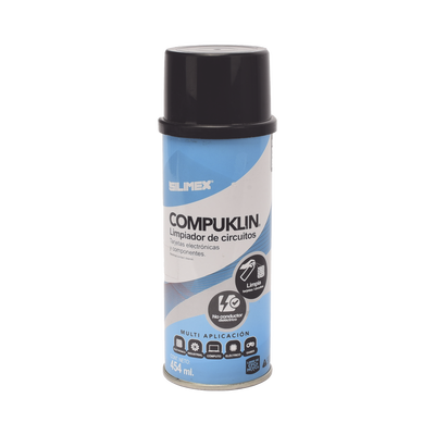 Limpiador desengrasante en aerosol dielectrico, para tarjetas electrónicas y circuitos, bote 454 ml | COMPUKLIN
