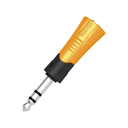 Conector Estéreo | 1/4in - Jack de 3.5 mm | Adaptador de Carcasa de Plastico | MP3-MJF
