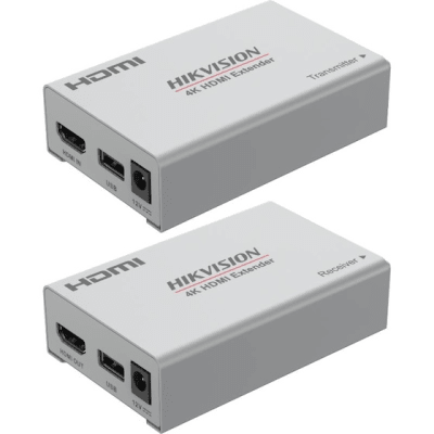 Kit Extensor de Video y Audio por HDMI en 4K / Hasta 120 Metros (30 Hz) y 60 Metros (60 Hz) de Distancia con Cat 6 / Cero Latencia | DS-52EX01HI-4K