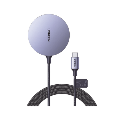Cargador Inalámbrico Magnético | 15W | Tecnología Magsafe | Qi | Certificado MFM | Modulo de Carga Original | Carga Rápida | Fuerte Absorción Magnética | Cable de Nylon Trenzado | 1.5 metros | Multi Protecci&o | 30233