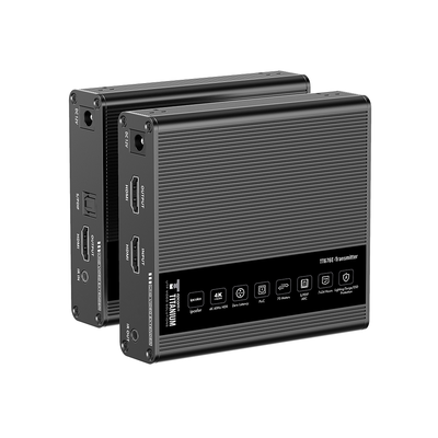 Kit Extensor HDMI para distancias de 70 metros / Resolución 4K x 2K@ 60 Hz/ Cat 6, 6a y 7 / IPCOLOR / CERO LATENCIA / SIN COMPRIMIR / Uso 24/7 / Puerto S/PDIF / Salida Loop / Alimente solo el Tx (PoC) / Control IR | TT-676E
