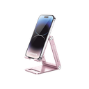 Soporte para Teléfono Celular de Aluminio / Angulo Ajustable / Amplia Compatibilidad con dispositivos de 4.7'' a 7.9'' / Antideslizante / Antiarañazos / Plegable / Color Rosa | 90460