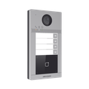 Videoportero IP 2 Megapixel / Llamada y Apertura Remota desde App Hik-Connect (Requiere monitor )/ PoE / Exterior IP65 + Antivandalico IK08 / 4 Departamento / Apertura con Tarjeta / Soporta 2 Puertas y hasta 6 Monitores | DS-KV8413-WME1(C)