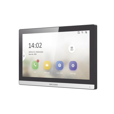 Monitor IP WiFi Touch Screen 7" Bisel DELGADO para Videoportero IP / Vídeo en Vivo / PoE Estándar / Apertura Remota / Llamada Entre Monitores / Audio bidireccional / Borde slim | DS-KH6350-WTE1