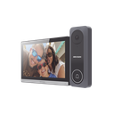 Kit de Videoportero Hibrido TurboHD con Pantalla LCD touch de 7" Wi-Fi / Frente de Calle para Exterior de Policarbonato / 720p (1 Megapíxel )130° de Visión (Gran Angular) / Llamada a App Hik-Connect | DS-KIS312-P