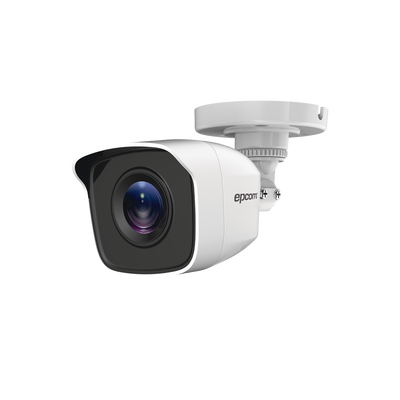 Bala TURBOHD 2 Megapíxeles (1080p) / METALICA / Gran Angular 103° / Lente 2.8 mm / IR EXIR Inteligente 20 mts / Exterior IP66 / TVI-AHD-CVI-CVBS | B8-TURBO-G2W
