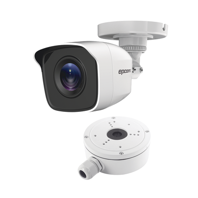 KIT de Bala TURBOHD 2 Megapixel (1080p) + Caja de Conexión / Exterior IP66 / TVI-AHD-CVI-CVBS | B8-TURBO-G2W/AX