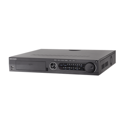 DVR 32 Canales TurboHD + 32 Canales IP / 8 Megapixel (4K) / 4 Bahías de Disco Duro  / RAID 0,1,5,6,10 / POS / Acusense / 16 Entradas de Alarma | IDS-7332HUHI-M4/S(S)