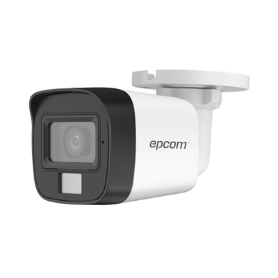 [Dual Light + ColorVu] Bala TurboHD 2 Megapíxel (1080p)  / Gran Angular 101° / Lente 2.8 mm / 30 mts IR EXIR / 20 mts Luz Blanca / Exterior IP67 / 4 Tecnologías / Micrófono Integrado | B8-TURBO-DL