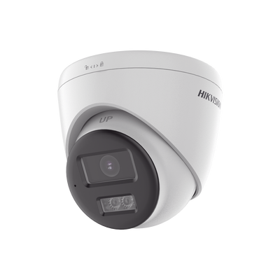 [Audio Bidireccional + Sirena & Estrobo + Dual Light + ColorVu] Turret TURBOHD 4K (8 Megapixel)  / Lente 2.8 mm / 40 mts IR EXIR + 40 mts Luz Blanca / Sirena / Micrófono y Bocina Integrado / Exterior IP67 / dWDR | DS-2CE78U0T-LXTS