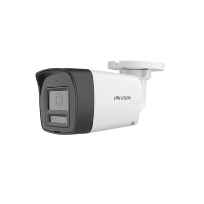 [Audio Bidireccional + Dual Light + ColorVu] Bala TURBOHD 4K (8 Megapixel) / Lente 2.8 mm / 30 mts IR EXIR + 20 mts Luz Blanca / Micrófono y Bocina Integrado / Exterior IP67 / Metal / dWDR | DS-2CE16U0T-LTS