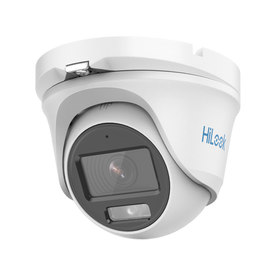 [ColorVu] Turret TURBOHD 1080p / Imagen a color 24/7 / Lente 2.8 mm / Micrófono Integrado / Luz Blanca 20 mts / IP66 / Metálica | THC-T129-MS