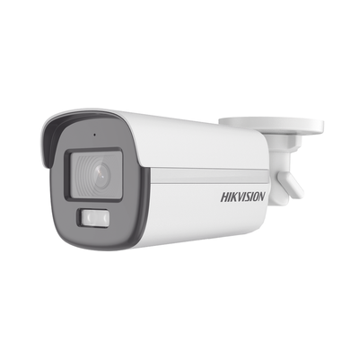 [ColorVu] Bala TURBOHD 3K (5 Megapixel) / Lente 3.6 mm / Micrófono Integrado / Imagen a Color 24/7 / Luz Blanca 40 mts / Exterior IP67 / dWDR / 4 Tecnologías / Metal | DS-2CE12KF0T-FS