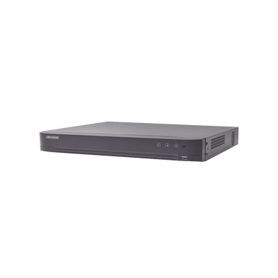 DVR 4 Canales TURBOHD + 4 Canales IP / 8 Megapixel (4K) / Audio por Coaxitron / ACUSENSE / Reconocimiento Facial / 1 Bahía de Disco Duro / Salida de Video en Full HD / H.265+ / Alarmas I/O | IDS-7204HUHI-M1/A/X