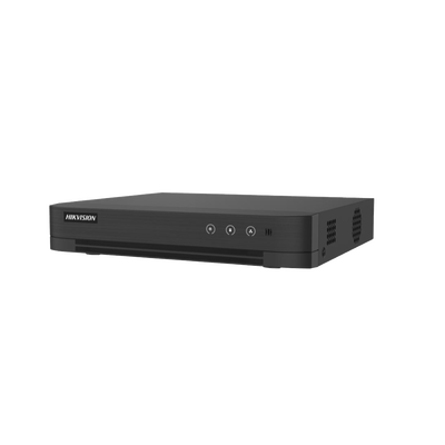 [Audio Bidireccional] DVR 4 Canales TurboHD + 1 Canal IP / 2 Megapixel (1080p) Lite / Acusense Lite (Evita Falsas Alarmas) / Audio por Coaxitron / 1 Bahia de Disco Duro / H.265+ / Salida de Vídeo Full HD | DS-7204HGHI-M1/T