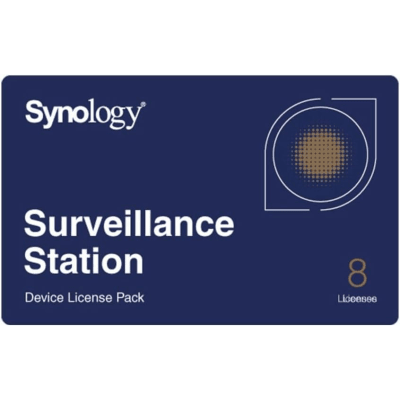Licencias de Dispositivos de Vigilancia Synology | Paquete de 8 Licencias | Compatibilidad con Cámaras IP, Módulos de E/S, Altavoces IP | Gestión Centralizada CMS | Licencias Predeterminadas Incluidas. | CLP8-E