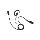 Micrófono de solapa con gancho suave para la oreja y fibra trenzada para puerto de accesorios Icom de 2 pines con tornillos | SPM-330S-E-BF