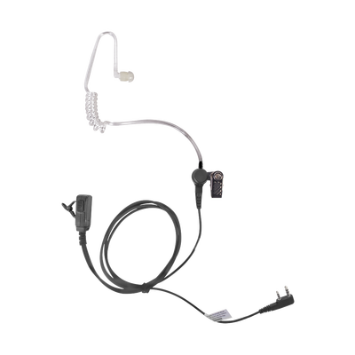 Micrófono - audífono de tubo acústico de grado médico transparente con conector de dos pines para KENWOOD y TXPRO | TX-EHKAV2